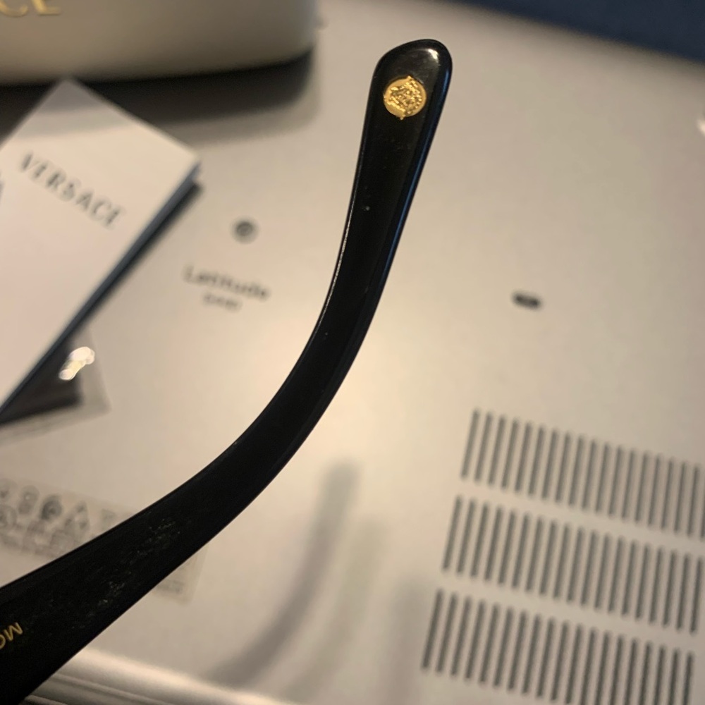 Versace Black Gradient Square Sunglasses - image 11